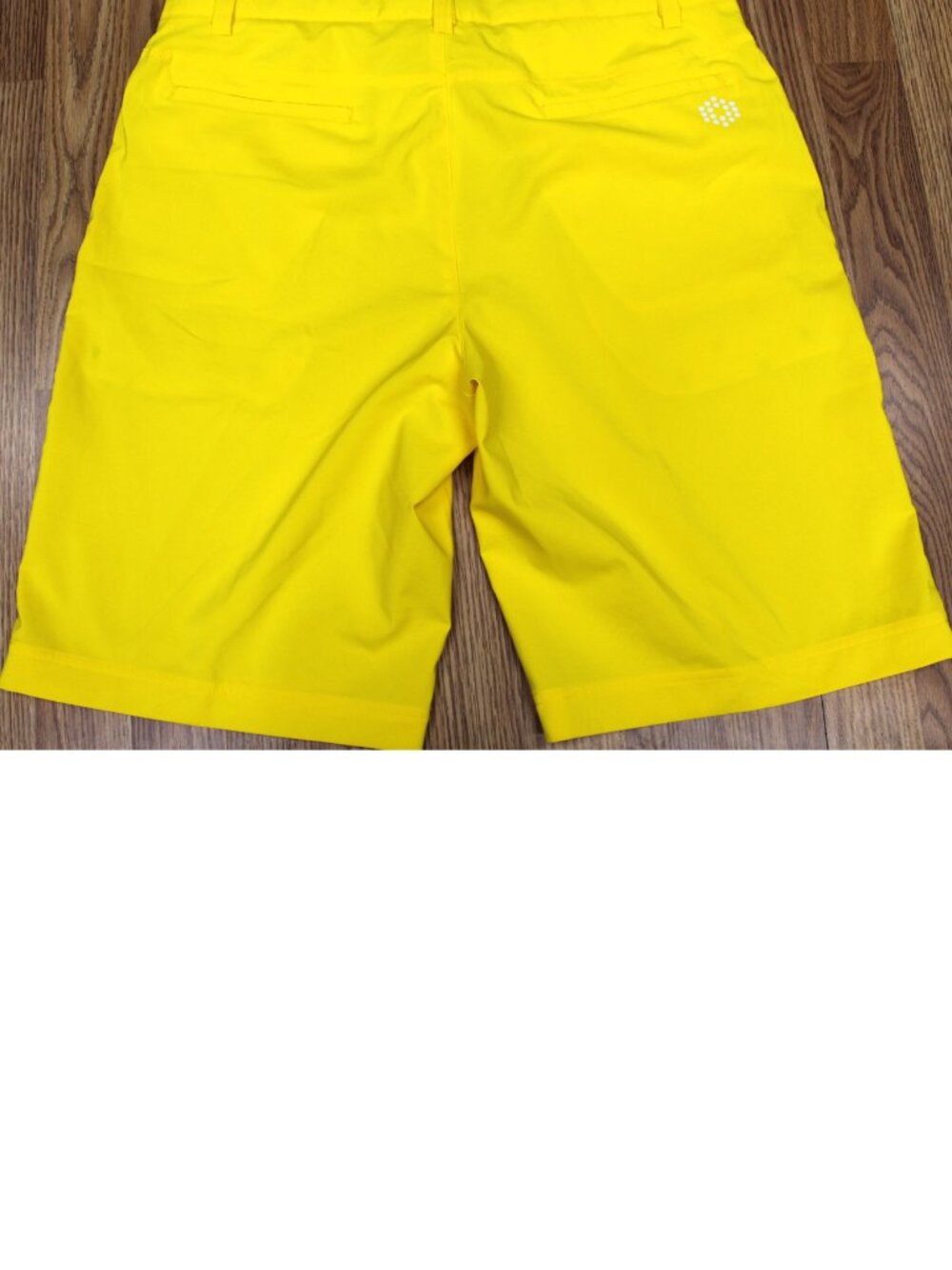 PUMA REGULAR FIT SHORTS POLY/SPANDEX YELLOW Sz 34 - Picture 4 of 4